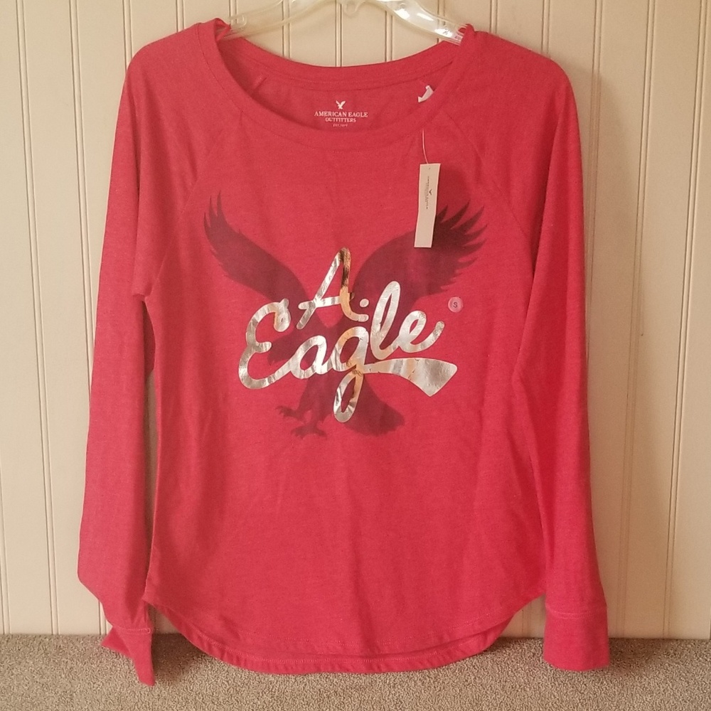 NWT American Eagle Outfitters Tee red small petite